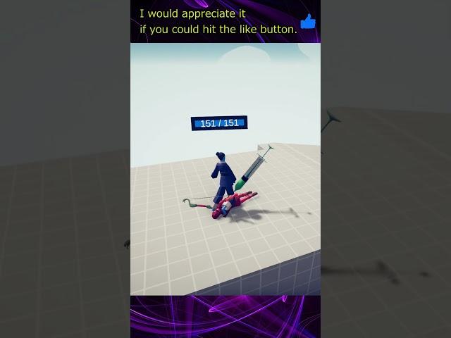 Syringe & Kick Combo #TarYoshTabs #Shorts Totally Accurate Battle Simulator