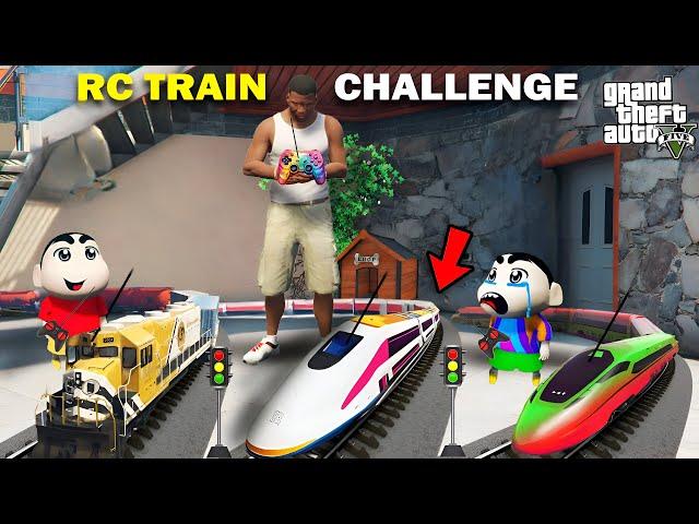 Shinchan Takes on Pinchan in the Craziest RC Train Race Ever!