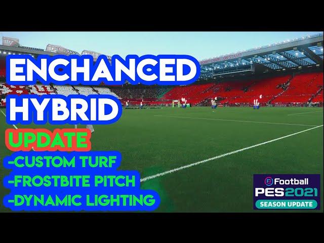 PES 2021 Update Enhanced Hybrid Mod Custom Turf + Frostbite Pitch + Dynamic Lighting