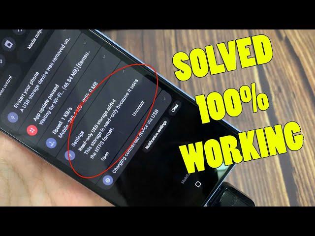 How To Fix Error 'Read-only USB Storage Added' Because it Uses the NTFS Format Samsung / Android