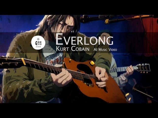 Kurt Cobain - Everlong - AI Music Video & Cover (G11 Studio)