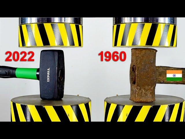 HYDRAULIC PRESS VS  MODERN AND OLD INDIA HAMMER | कौन सा ज्यादा ताकतवर है? | Amazing Experiments