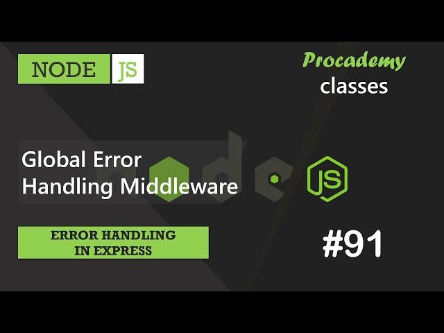 #91 Global Error Handling Middleware | Error Handling in Express | A Complete NODE JS Course