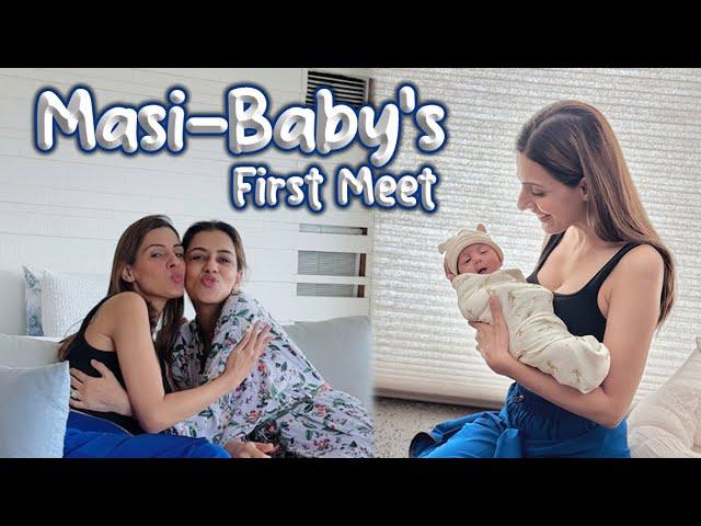 Masi holds baby for the First Time! | Mr and Mrs GG