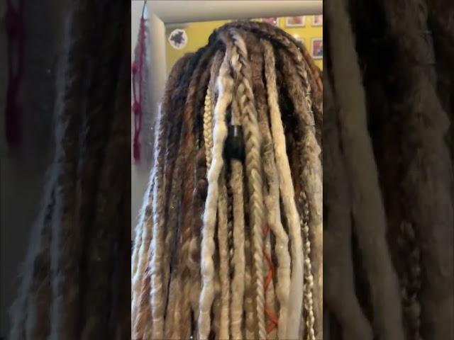 Synthetic Dreads Extensions Crochet Dreads Light Brown #kraler #kralerhair#shorts