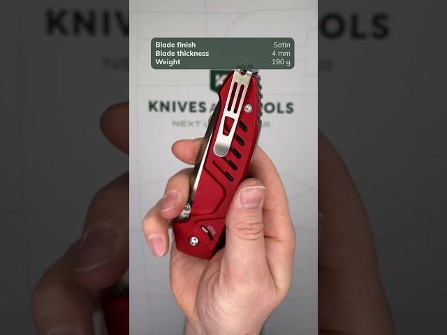 Extrema Ratio MF1 EVO D 04.1000.0232/M3/SAT/RED, Satin M390, Red Aluminum pocket knife