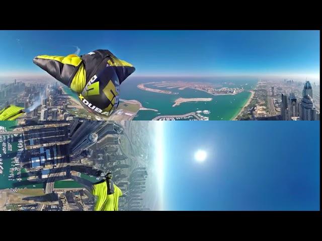 Wingsuit 360 degree video over Dubai   YouTube