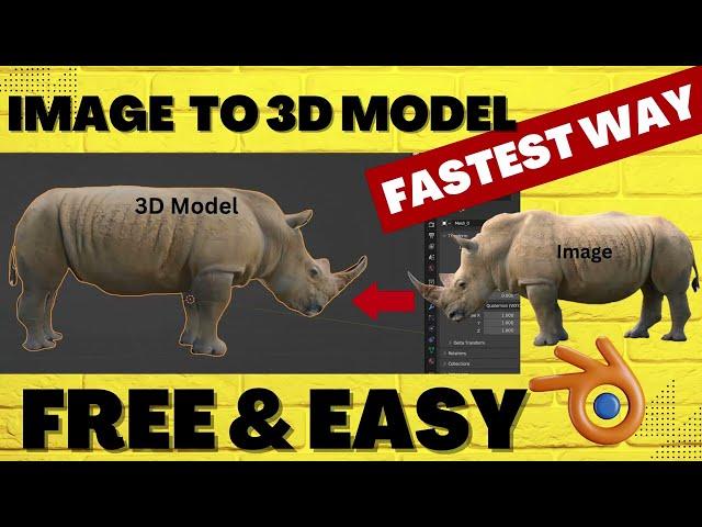 how to convert 2d image to 3d model || turn 2d image into 3d || blender tutorial