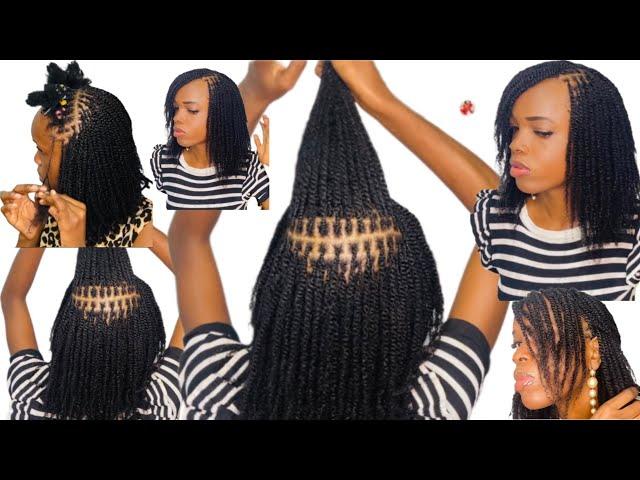 How to micro twist by yourself using Afro bulk human hair step by step Ft. HOTBRAIDS #microtwists