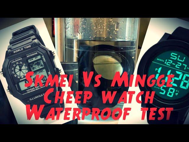 Water test, Skmei Vs Mingge cheep watches.