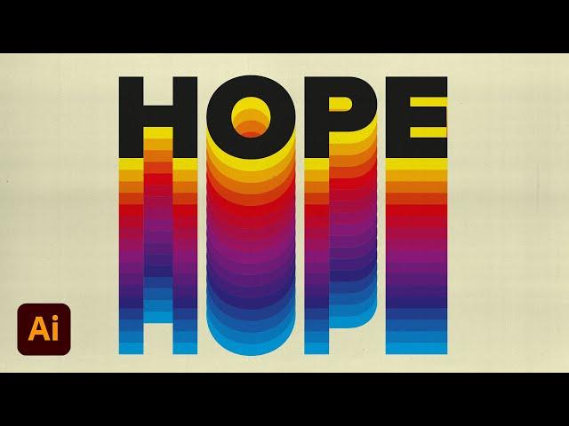 How To Use Illustrator’s Blend Tool to Create a RAINBOW Text Effect (Adobe Illustrator Tutorial)