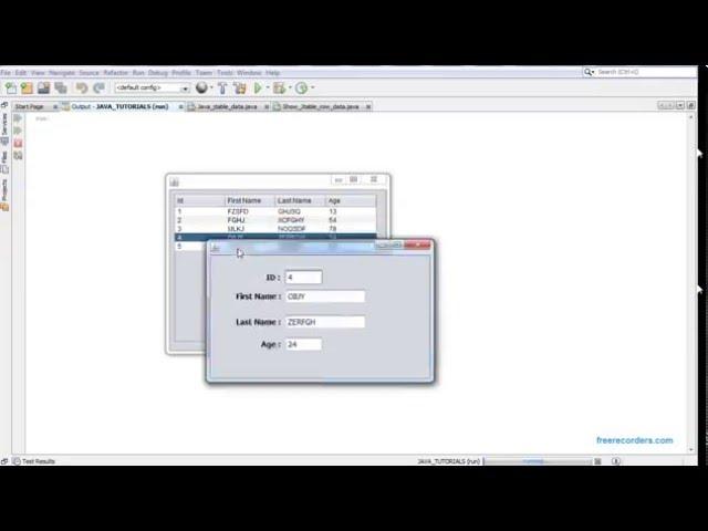 Java - JTable show Selected Row Data In Another JFrame [ with source code ]