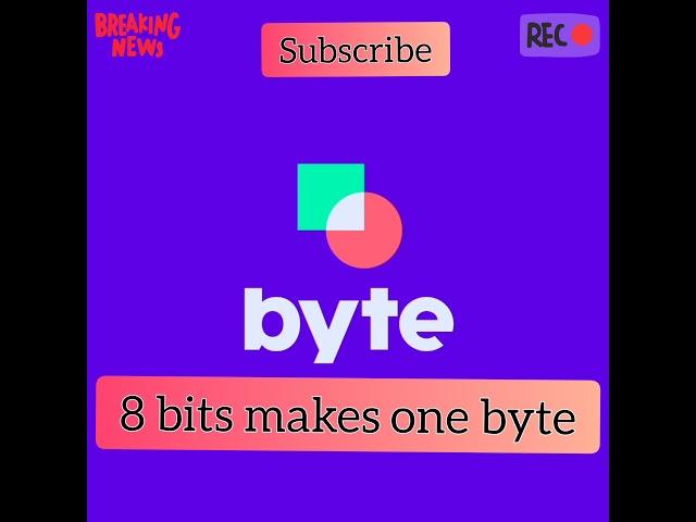 How many bits make one byte #short #computer