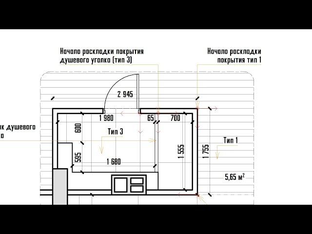 ARCHICAD проект интерьера. План полов ARCHICAD 28