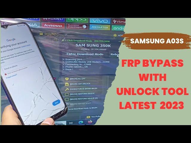 Samsung a03s (sm-a037f) frp unlock by unlock tool android 12,13 latest security 2023