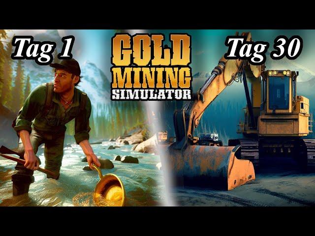 Ich habe 30 Tage nach Gold gesucht und das ist passiert | Gold Mining Simulator