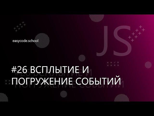 Основы JavaScript #26 Всплытие и перехват события