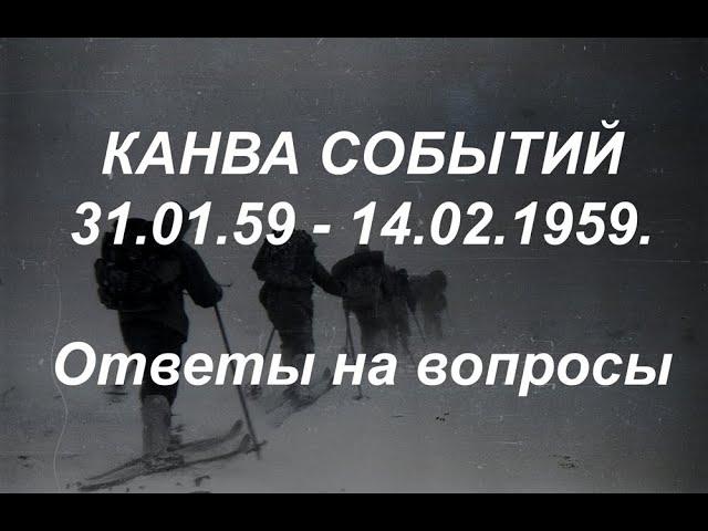 Перевал Дятлова. Канва событий Ч 1. Ответы на вопросы