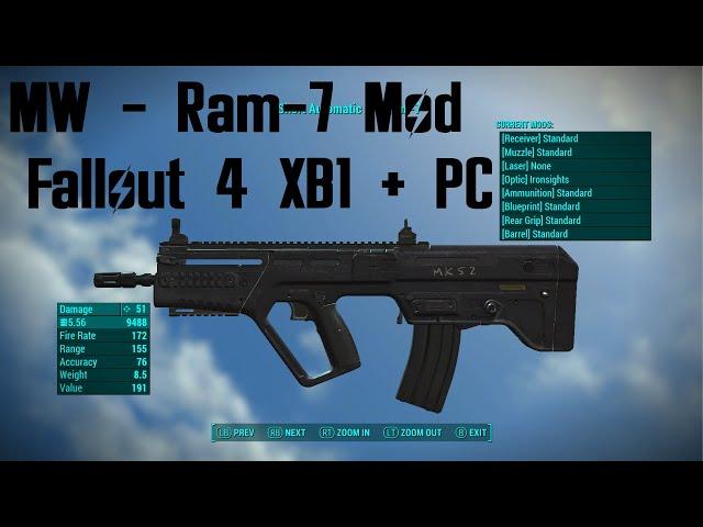 MW - Ram-7 Mod Fallout 4 Xbox One (XB1) + PC Mod #Fallout4 #Fallout4Mods #MWRam-7