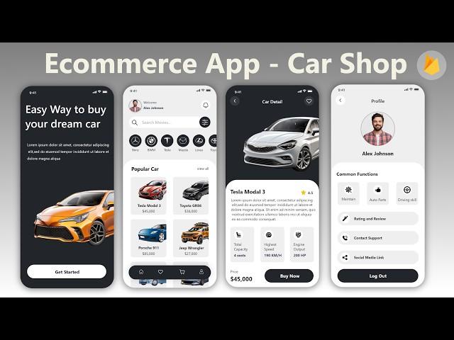 Online Car Shop Android Studio Project With Firebase - Ecommerce Programming