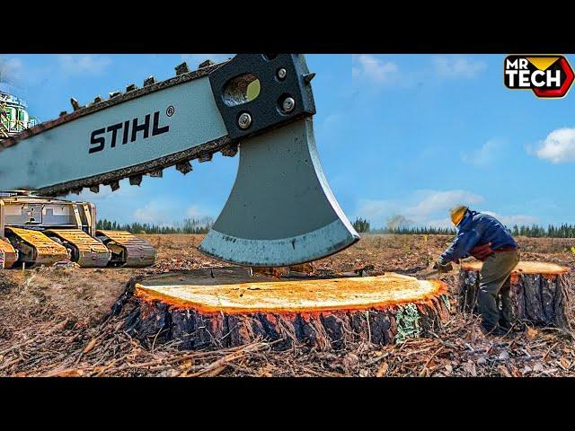 Extreme Dangerous Monster Stump Removal Excavator |  Fastest Stump Grinding Machine Wood Working #6