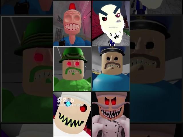 Roblox - Siren cops sir Scary vs Larry prison and Barry prison vs Mr scary diner papa pizzeria