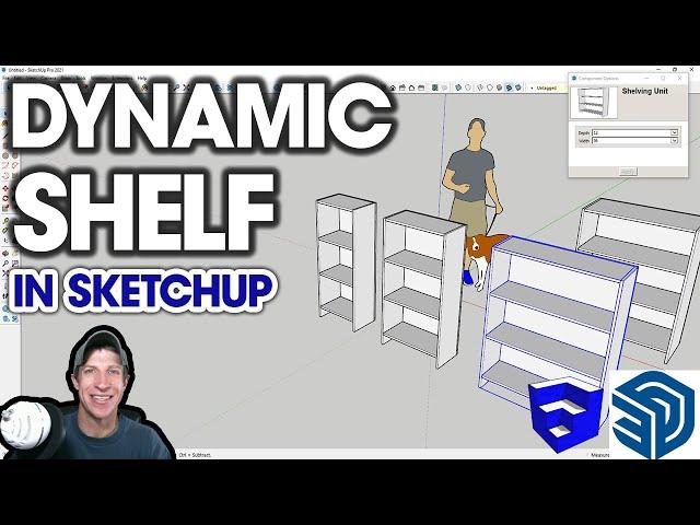 Creating an ADJUSTABLE SHELF in SketchUp with Dynamic Components