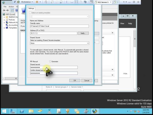 Configure and Test RADIUS Server