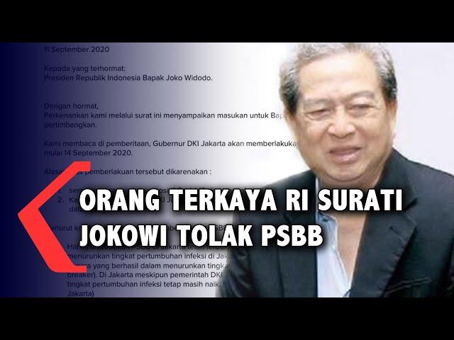 Isi Surat Budi Hartono Orang Terkaya RI untuk Jokowi Soal PSBB