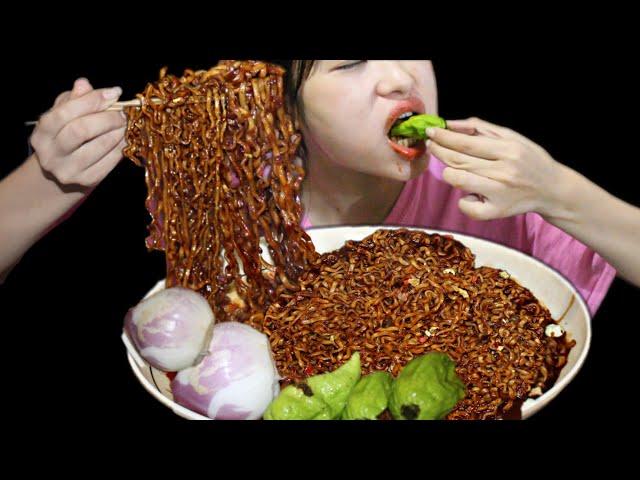 Korean Black Noodles With King Chilly |