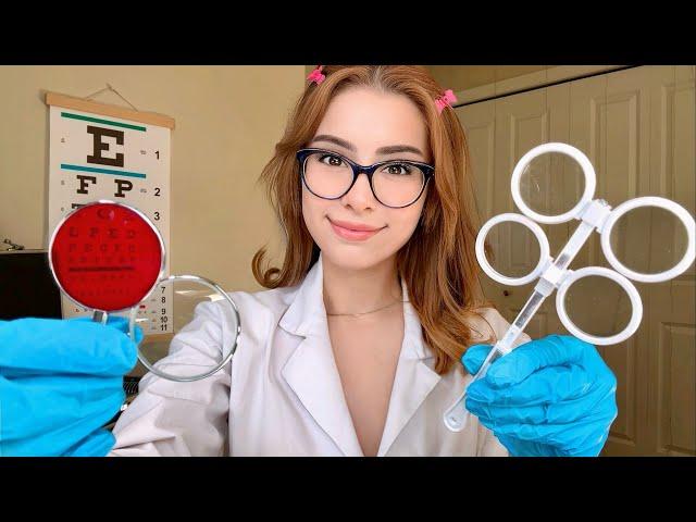 ASMR Eye Exam Lens 1 or 2 Test Light Triggers for Sleep, Realistic Medical Roleplay