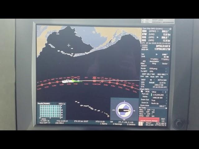 Vlcc passing meridian of 180 degrees , east to west !