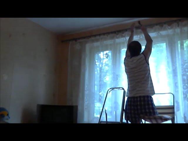 A man without legs crawled under the ceiling