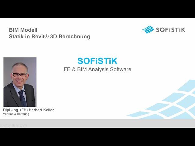 SOFiSTiK Tutorial Teil 5 - Statik in Revit 3D Berechnung