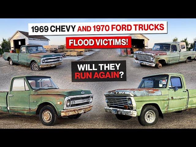 Did I Get Scammed?!? I bought two pickups for scrap! But they've been FLOODED!! Will They Run?!?