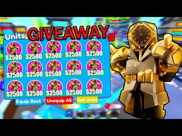 FREE Golden Future Clockman Giveaway in SANDBOX MODE EP 74 UPDATE! (TOILET TOWER DEFENSE) #roblox