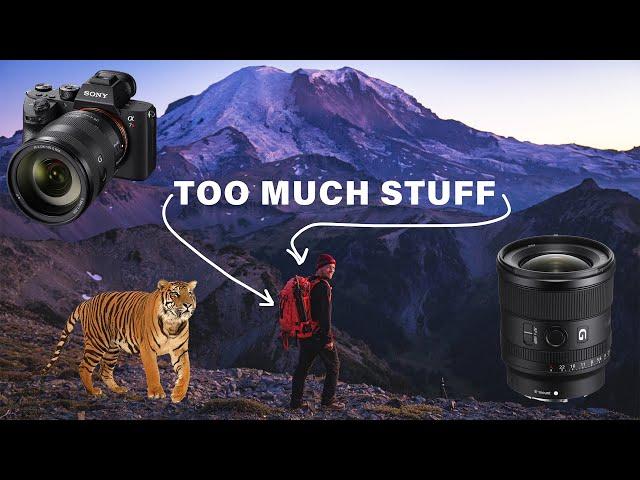 What's in my bag 2020! Cameras, lenses, endangered animals, etc.