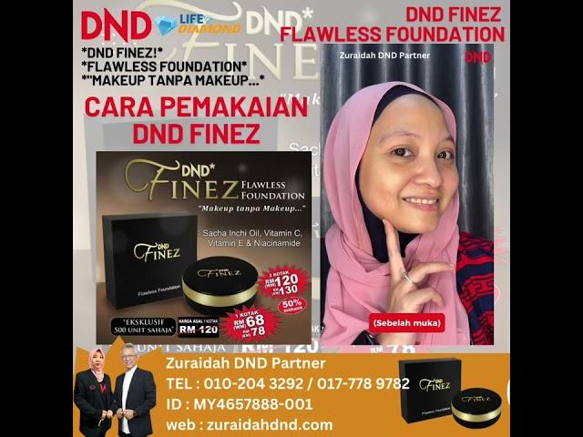 Cara Pemakaian DND FINEZ! FLAWLESS FOUNDATION #zuraidahdnd #drnoordindarus #dndfinez #dndfoundation