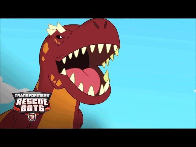 Transformers: Rescue Bots Season 3 - 'Dino Trapped!' Official Clip | Transformers Junior