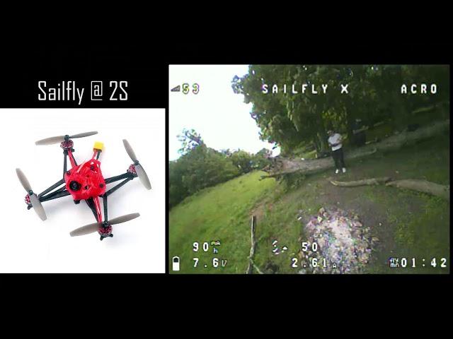 Sailfly vs. FullSpeed Toothpick vs. GEPRC Phantom - Flight Performance on 2S and 3S