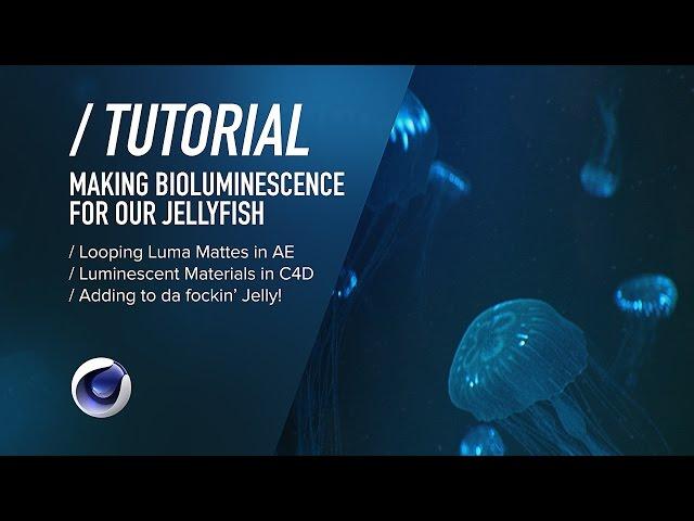 C4D TUTORIAL | Bioluminescent Jellyfish PT3 | Bioluminescence  [Cinema 4D]
