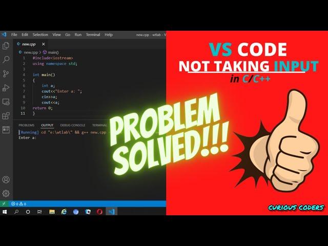 VS Code Not Running Code | VS Code Not Taking Input | C/C++ | Curious Coders Join @zoro-play.z