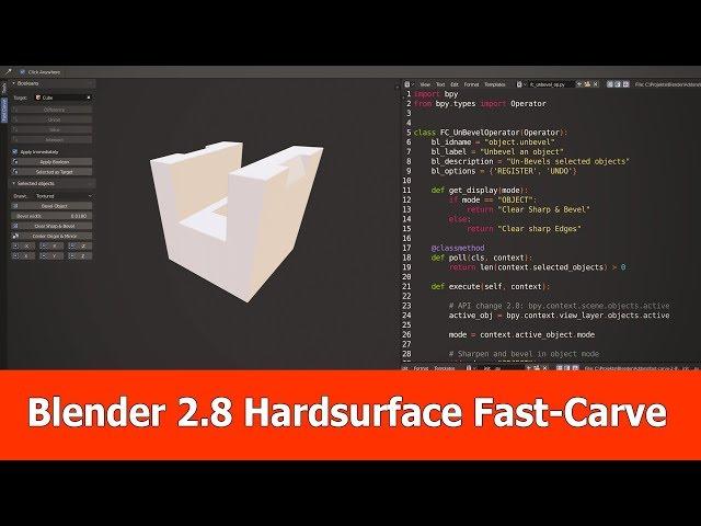 Blender 2.8 Hardsurface Modeling : Addon Fast Carve