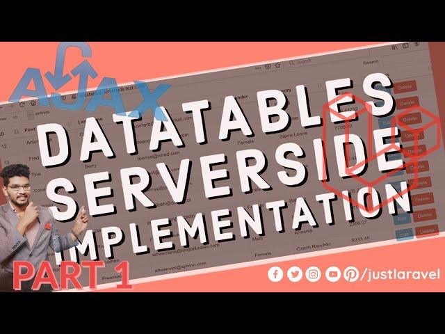 How to Integrate DataTables in Laravel Server Side || Part 1 || Updated 2020