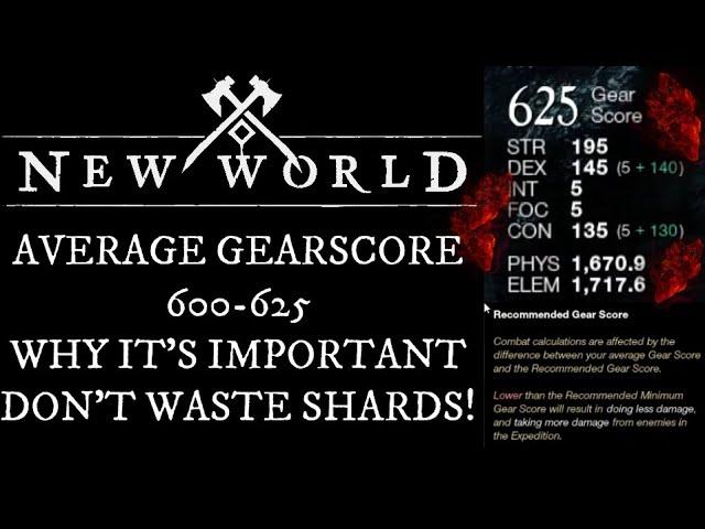 New World Average Player Gearscore and Expertise, Understanding Post 600, Don’t Waste Umbral Shards!