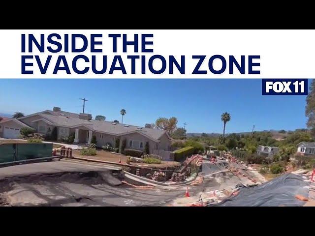 A look inside the evacuation zone in Rancho Palos Verdes