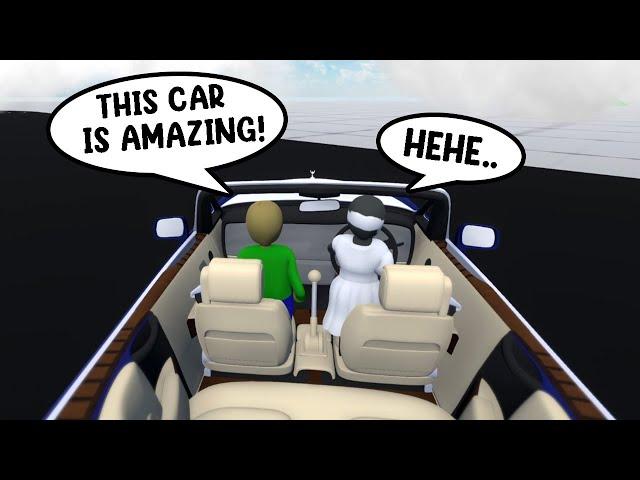 BALDI AND GRANNY DRIVING EXOTIC VEHICLES in HUMAN FALL FLAT