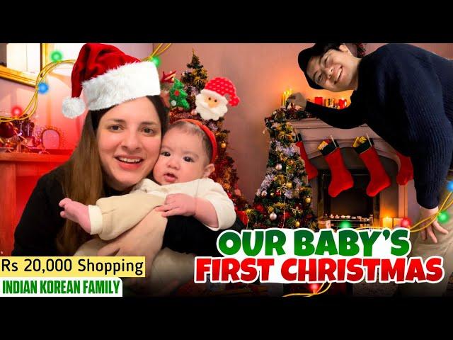 CHRISTMAS SHOPPING IN KOREA｜Our First Christmas with baby｜Indian Korean family