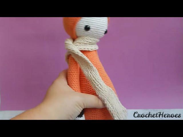 Crochet girl Fox toy. FOX STUFFED ANIMAL. Fox Crochet. Toy Plush Amigurumi.