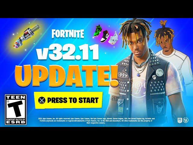 *NEW* FORTNITE UPDATE OUT NOW!! NEW JUICE WRLD SKINS, MYTHICS, LIVE EVENT CONCERT & MORE! (LIVE)